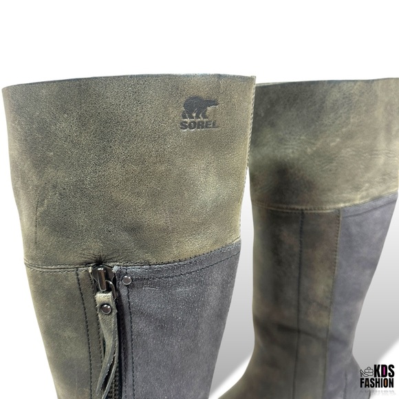 Sorel “Addington” Tall Dark Grey/Black Waterproof Boots 8 - Picture 7 of 15